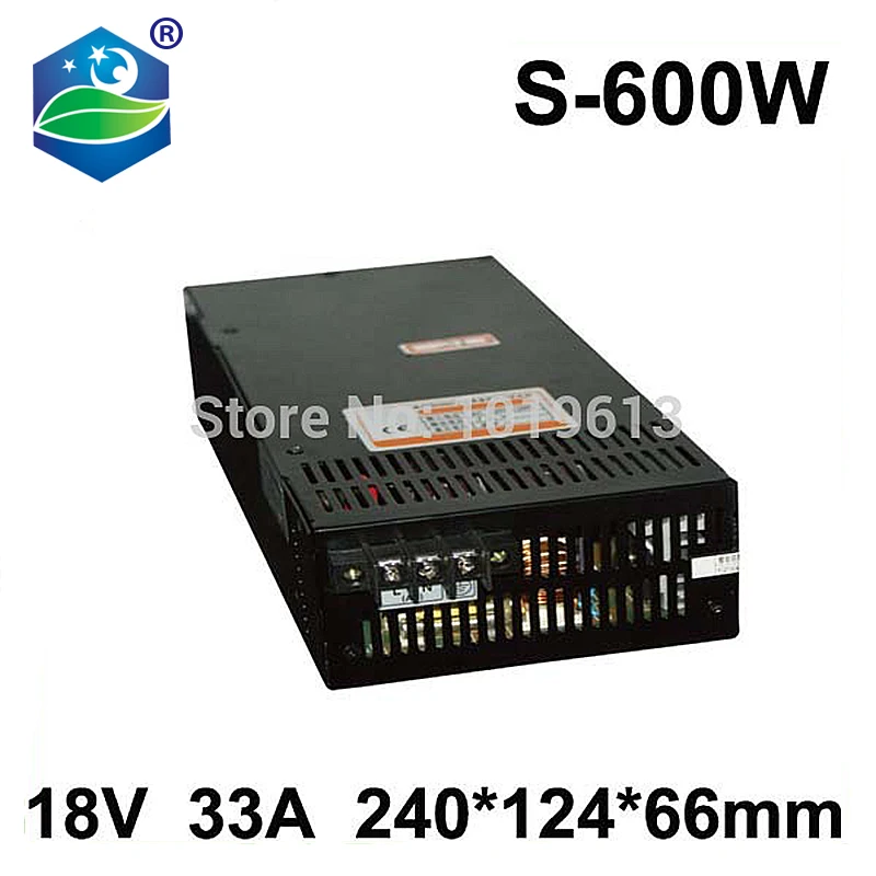 

1 шт. 18 в 33 а 600 Вт импульсный Светодиодный источник питания неводостойкий Светодиодный драйвер для помещений для светодиодных лент 3528/5050