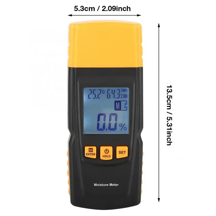 Black Happyshopping Electronic Test Accessories GM610 Digital Wood Moisture Meter,Simple Black Happyshopping Electronic Test Accessories GM610 Digital Wood Moisture Meter,Simple