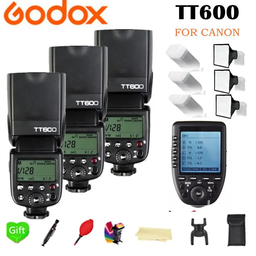 Godox TT600 GN60 2,4G Беспроводная ttl HSS Вспышка Speedlite+ X1T-C Xpro-C триггер для Canon 1100D 1000D 7D 6D 60D 50D 600D