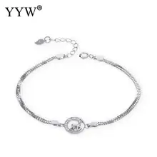 Женские модные браслеты 925 стерлингового серебра РАСШИРИТЕЛЬ ЦЕПИ элегантный браслет Подвески корейский стиль Женский Браслет Bijoux Mujer