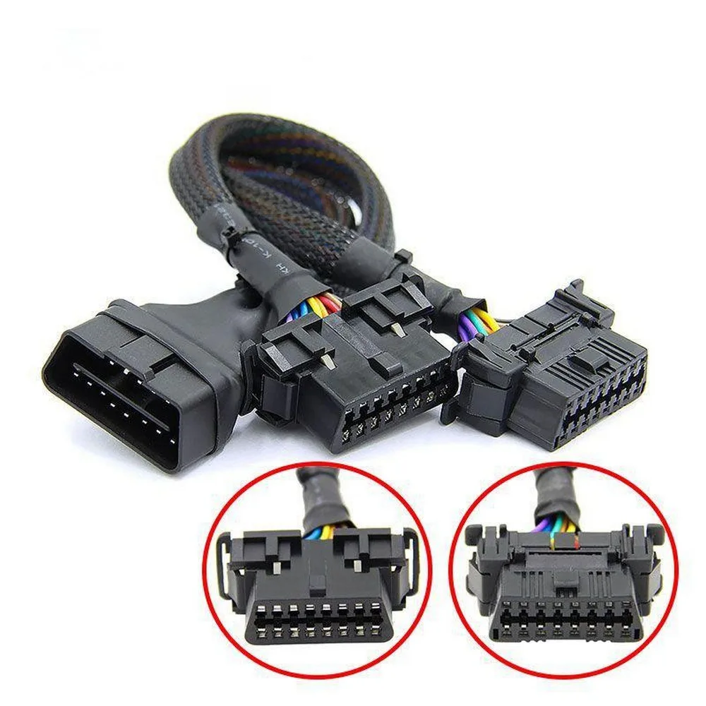 OBD2 Удлинительный кабель 16pin папа-мама для ELM 327 V1.5 VAG Авто диагностический