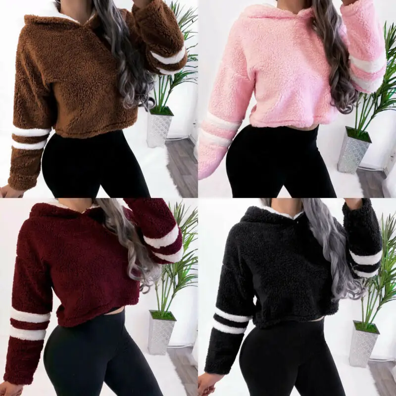 Модные женские зимние теплые флисовые толстовки и свитшоты, элегантный пуловер с капюшоном и длинными рукавами, топ для девушек, truien dames, уличная одежда