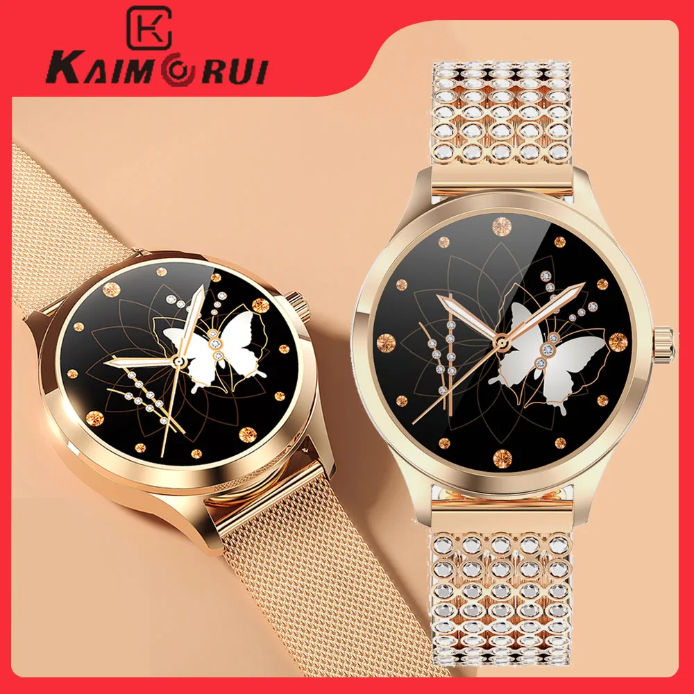Kaimorui Smart Watch WomenDIY DialHeart Rate Blood Pressure Monitor Fitness TrackerSmartwatch 2021 For Women Fitness Bracelet