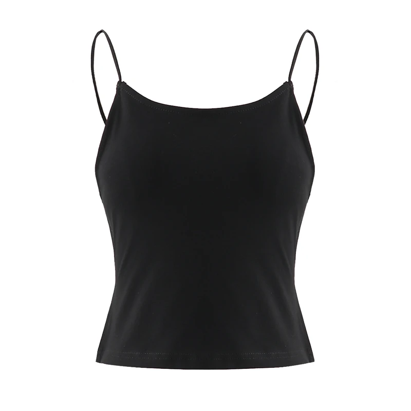 Женский тонкий однотонный топ на бретельках 2020 новые женские сексуальные слинги