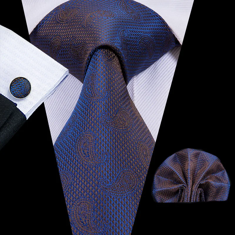 SN-3048 Hi-Tie, роскошные шелковые фиолетовые галстуки с цветочным узором пейсли для мужчин, набор галстуков и носовых платков, модные дизайнерские деловые свадебные мужские галстуки - Цвет: SN-3048