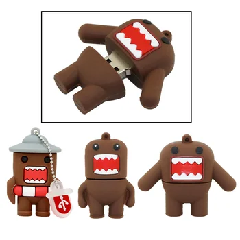 

Pen Drive 64GB Japanese Cartoon Big Doll Domo Kun Girl Lovely Creative USB 4G 8G 16G USB Flash Disk U Disk Memoria Stick