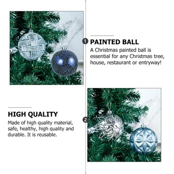 

9Pcs Christmas Painting Balls Tree Pendant Ball Tree Pendant Hanging Pendant Xmas Ornament for Decor Xmas Party