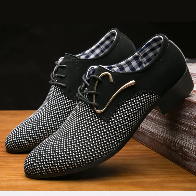 

Plus-sized New Style Men's Casual Leather Shoes Men's Women's Pointed-Toe Leather Shoes British-Style Korean-style Stylish Cross