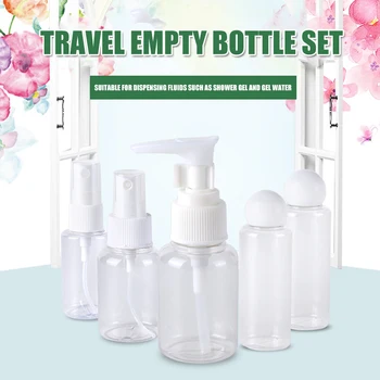 

Liquids Dispensing Bottles 5Pcs/set Compact Design Shampoo Shower Gel Portable Empty Bottles for Travel MSU88