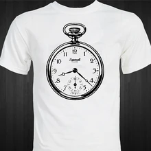 Reloj de bolsillo antiguo, reloj Vintage raro, camisetas de regalo de coleccionista para hombres, camiseta personalizada con personalidad