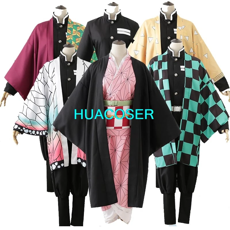 Nezuko Kamado Tanjirou Cosplay Costume Demon Slayer:Kimetsu no Yaiba Kimono Suits Japanese Clothing for Men and Women|Костюмы аниме| |