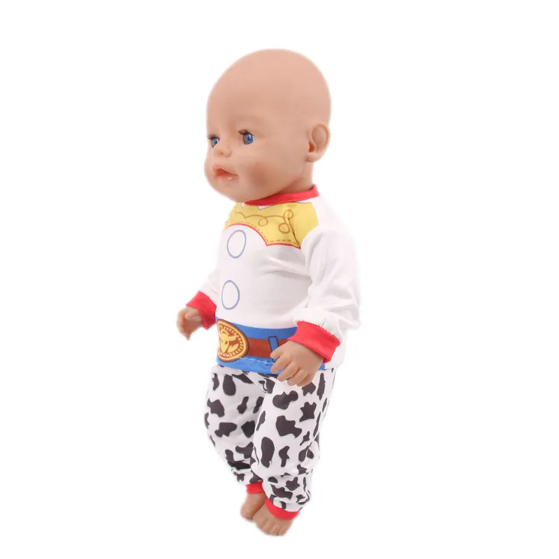 2 предмета мужской/женский супер героев Пижама для 18-дюймовые Американский 43 см для ухода за ребенком для мам кукла аксессуары для одежды, для девочек, игрушки и рождественские подарки