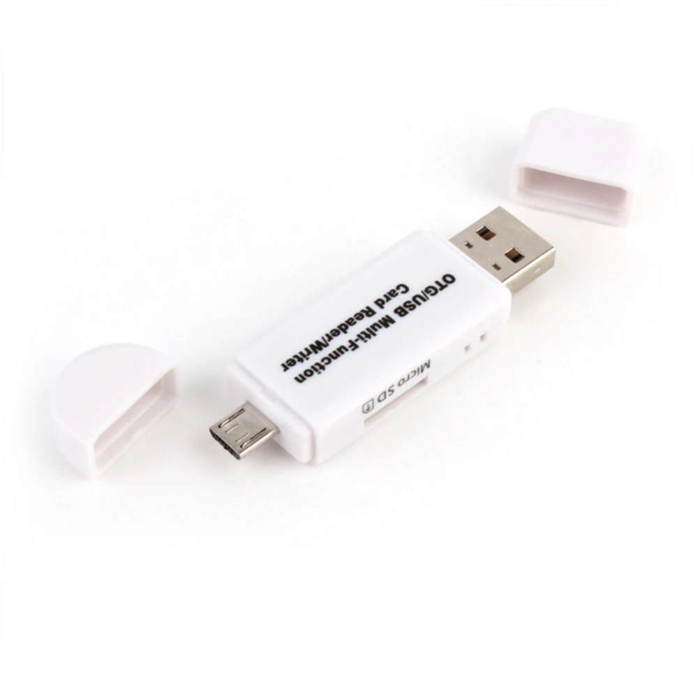 White Все в одном памяти считыватель карт OTG Micro SD/SDXC TF Card Reader устройство чтения карт USB 2,0 мобильный считыватель карт для портативных ПК компьютер - Цвет: White