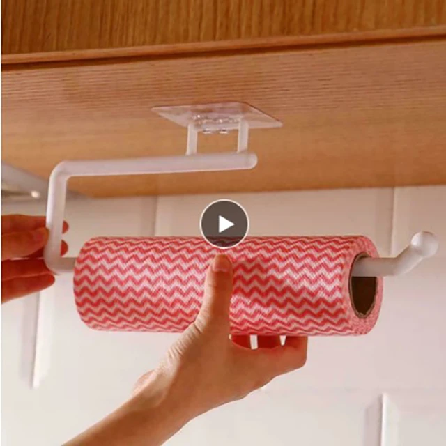 Paper Towel Holder Under Cabinet Towel Bar Rack Hook Paper Roll Holders  Kitchen