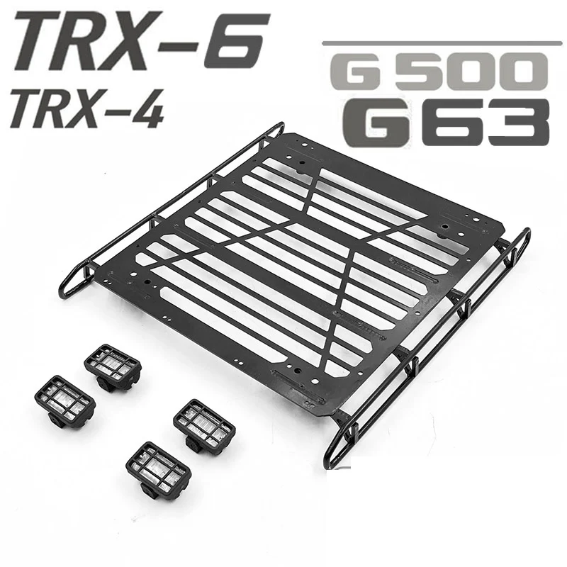 Металлическая багажная стойка для TRAXXA TRX4 TRX6 TRX4 G500 82096-4 G63 rc запчасти - Цвет: rack 4 light