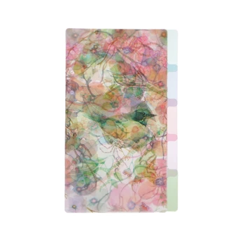 

5Pcs Floral Category Page Planner Index Page Notebook Translucent 6 Hole Binder