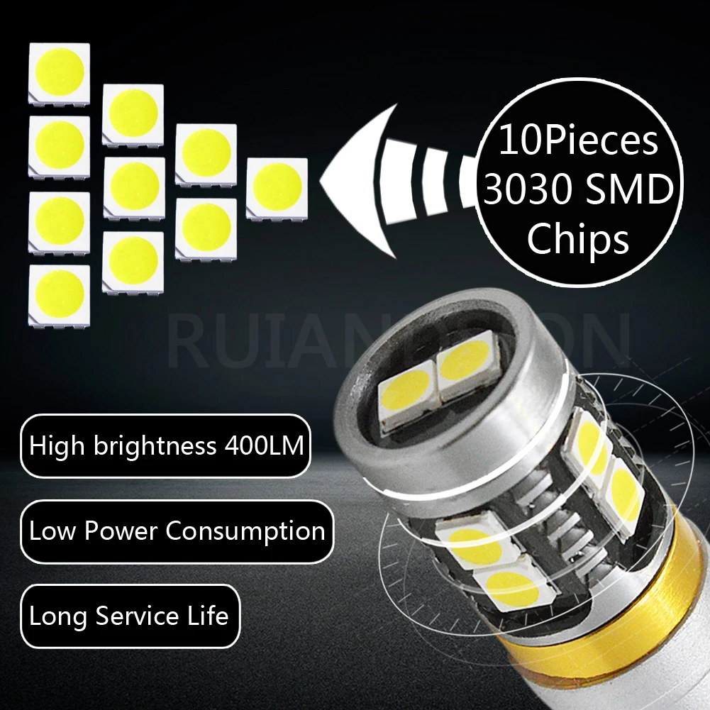 AC/DC 12-24V 194 светодиодный светильник 6000K желтый 168 2825 W5W T10 клин 10-SMD 3030 для автомобиля Купол Карта двери вежливое Освещение номерного знака