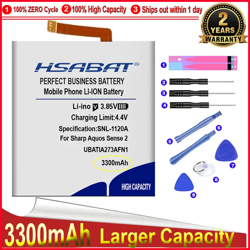 Hsabat 0 Cycle 3300mah Ubatia273afn1 Battery For Sharp Aquos Sense2 Sense 2 Sh O1l Sh M08 High Quality Replacement Accumulator Mobile Phone Batteries Aliexpress