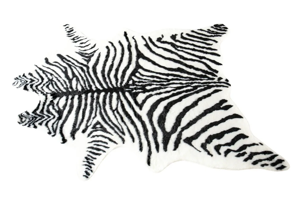 2020 Imitation Animal Skin Carpet Non-slip Cow Zebra Striped Area Rugs and Carpets For Home Living Room Bedroom Floor Mat