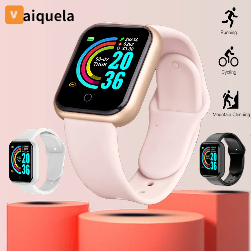 Square SmartWatch Women Girl Fitness Tracker Sport Watch Electronic Wrist Watch For Andriod Ios Smart Clock Female Smart watch