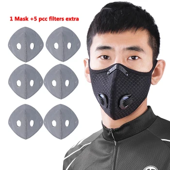 

Cycling face make with Anti-bacterial filter Bicycle mask Pm2.5 Mask PM25 face mask Outdoor reuse mask Non-disposable face mask