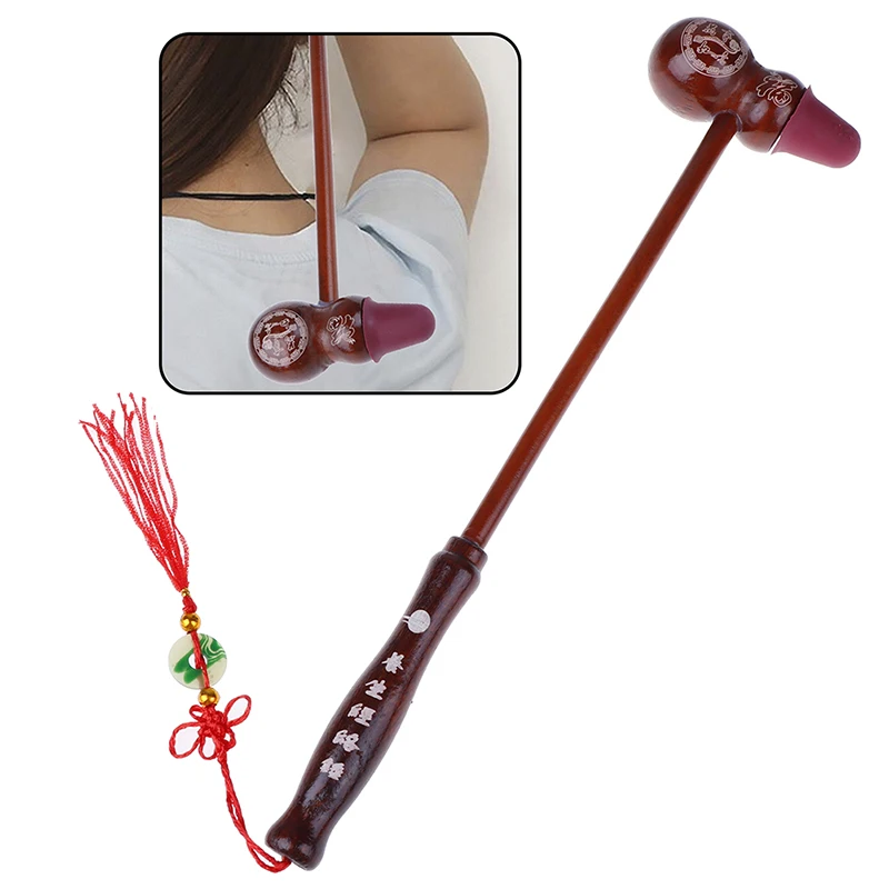 1PCS Wooden Massage Hammer Beat Acupuncture Pat Back Of Body Hammer Health Care Relaxation Massage Tool