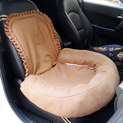 Автомобильное сиденье для собак автомобильное сиденье для домашних животных для путешествий безопасное детское сидение кровать для собак для автомобиля - Цвет: Бургундия