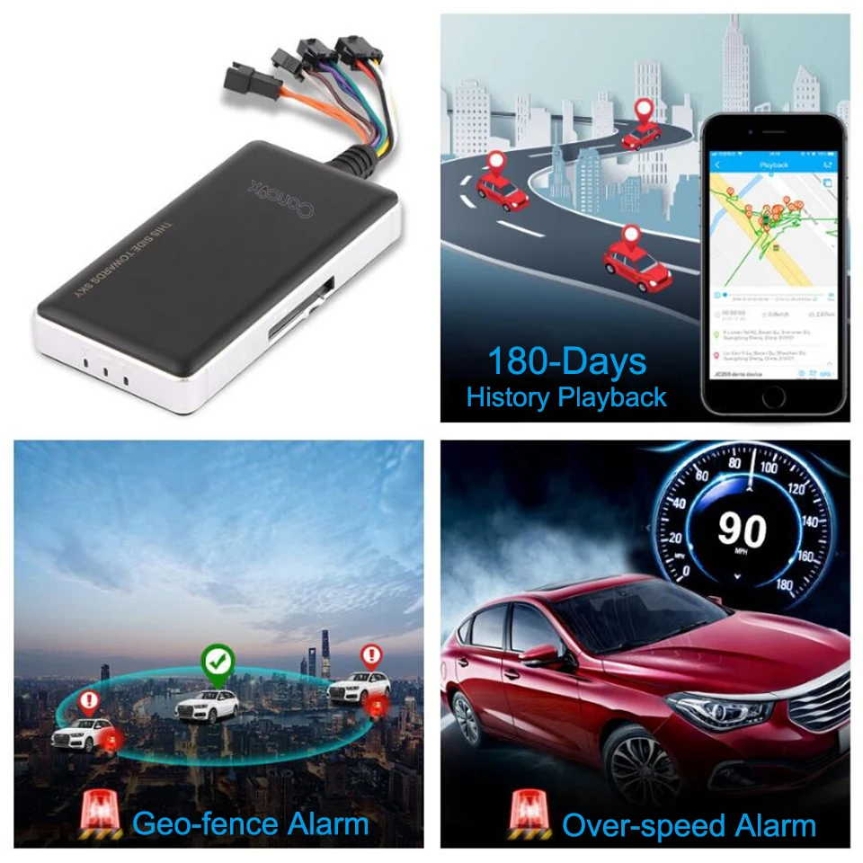 US $42.49 GPS Tracker Concox GT06N with SOS Voice Monitoring CutOff Engine Petrol and Mileage Statistics Vibration Alarm GeoFence APP PC