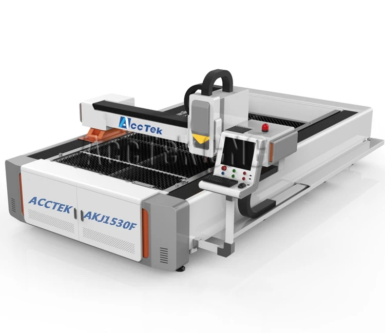 CNC fiber laser cutting machine AKJ1530F2 for stainless and carbon 500W high speed head | Инструменты