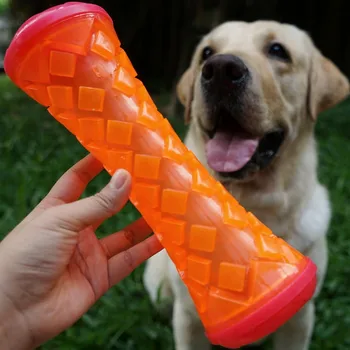 

Dog Toys Squeak TPR Bite Resistant Tooth Cleaning Molar Stick Dog Chew Toy For Large Dogs Training Pet Magic Wand Interactive