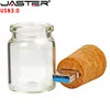 JASTER USB 3.0 Glass drift bottle with Cork USB Flash Drive glass bottle pendrive 4GB 8GB 16GB 32GB 64GB wedding gift ► Photo 2/6