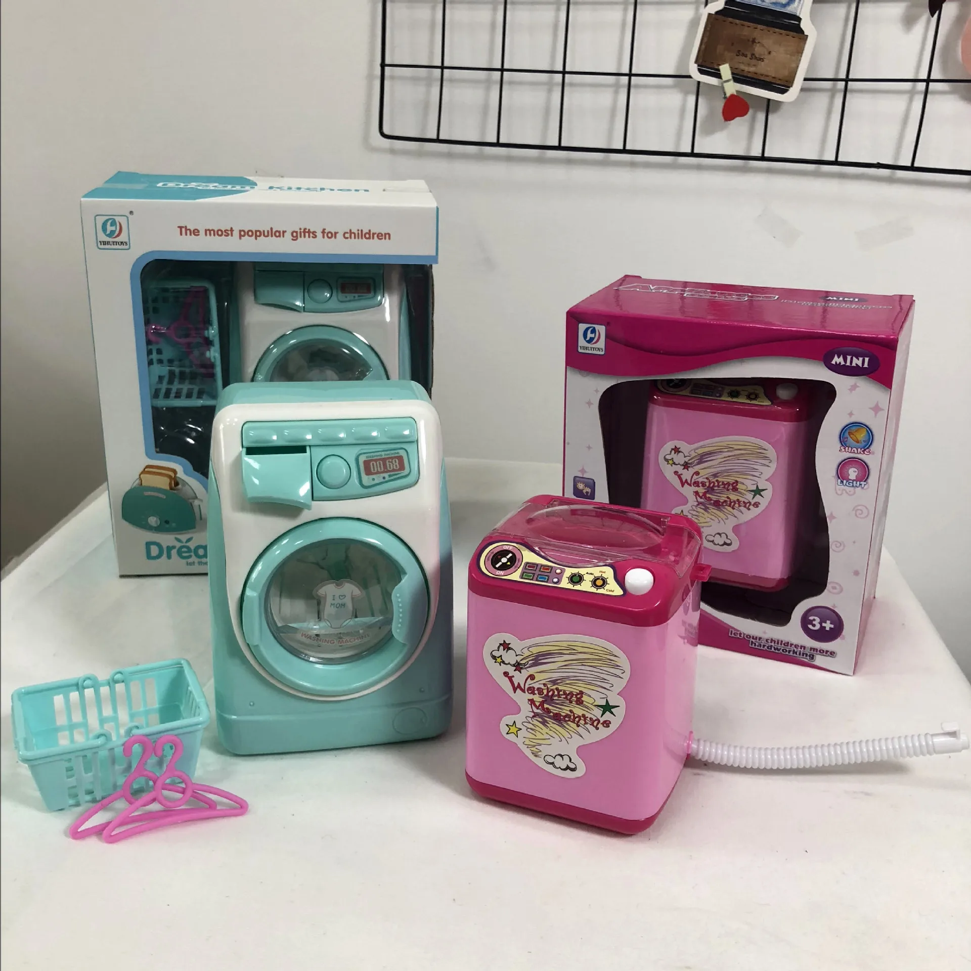 Simulação de Plástico Educativos para Crianças Novo Design Fingir Jogar Mini Máquina Limpeza Automática Brinquedos 2020 5 Sku 6 Brinquedos e hobbies