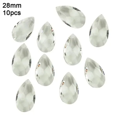 Clear Glass Crystal Prism Tear Drop DIY Pendant Chandelier Jewelry Lighting Crystal Accessories Clear Glass Crystal Prism