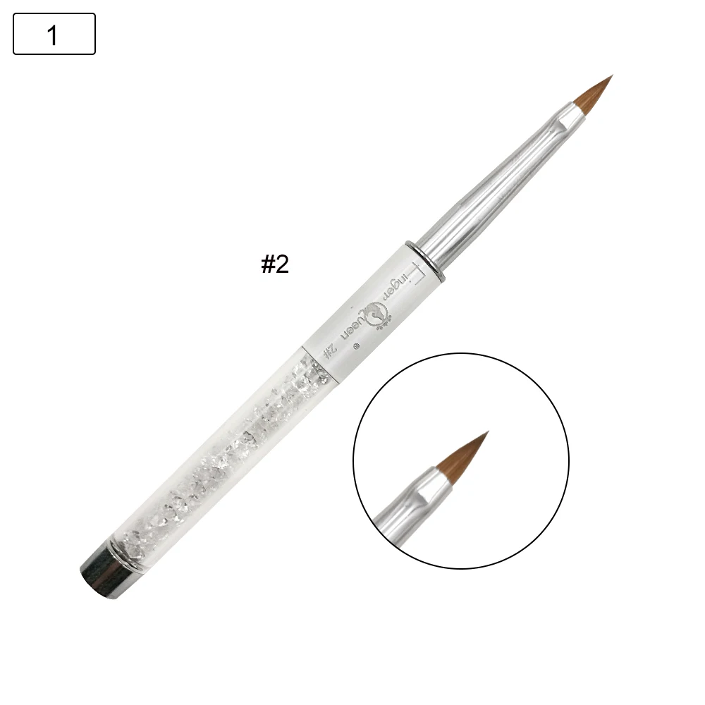 1PCS Fingerqueen 1 шт Колонок Соболь акриловая#8 кисть для дизайна ногтей УФ-гель Кисть-ручка для резьбы жидкая пудра Сделай Сам B-82 для рисования ногтей - Цвет: 1PCS