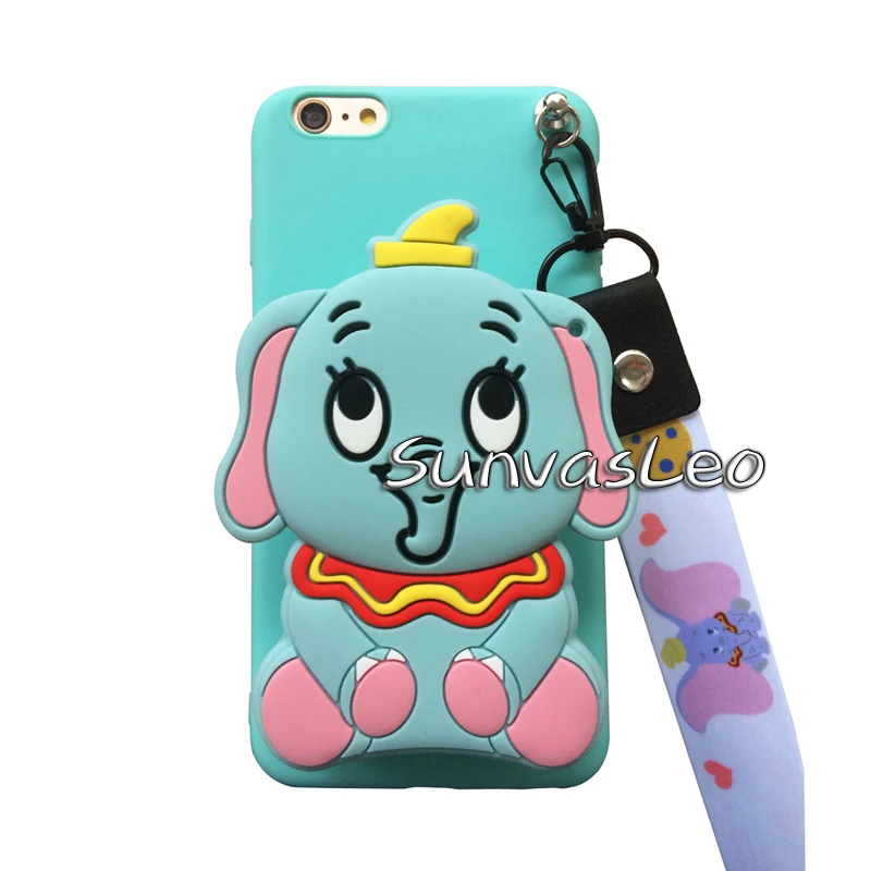 Green Elephant Для huawei P9 P10 P10 Plus P20 P30 P30 Lite Pro Мягкий силиконовый чехол-кошелек с объемным изображением животных из мультфильма чехол-кошелек с цепочкой - Цвет: Green Elephant