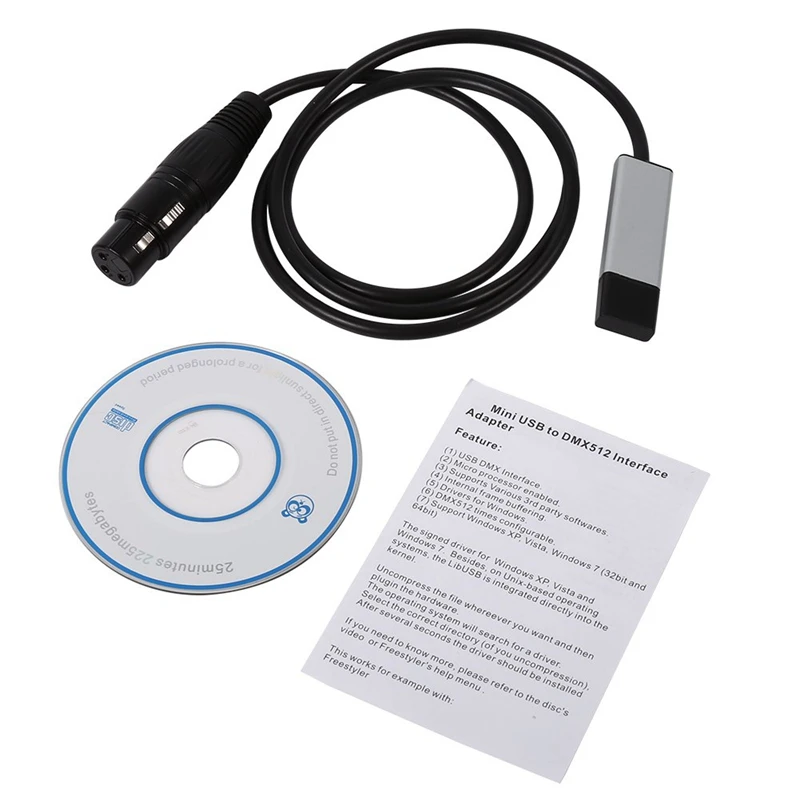 Usb к Dmx интерфейсный адаптер Led Dmx512 компьютерный ПК контроллер освещения сцены диммер