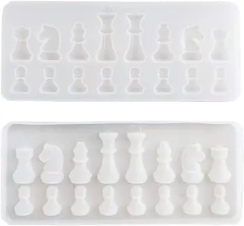 

1pcs resin chess modeling silicone mold uv resin DIY epoxy resin jewelry pendant mold decorative ornaments