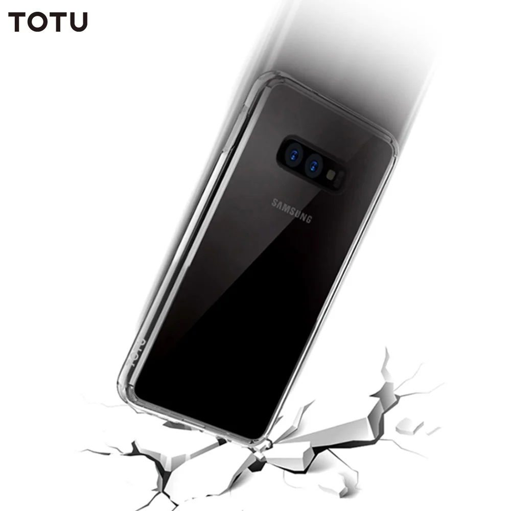 TOTU чехол для телефона защитный чехол ТПУ+ Прозрачный чехол для ПК для samsung Galaxy S10 E