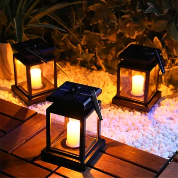 

Solar LED Candle Light Solar Panel Garden Light Outdoor Waterproof Decorate Garden Yard Dinner Tree Party Holiday Clip Hang Lamp