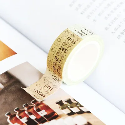 7 м* 15 мм линейка/для составления плана на месяц/график/недельный план список лента для декорации Washi DIY дневник в стиле Скрапбукинг изоляционная лента с выпускная бумага - Цвет: 2