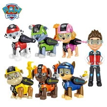 7 Pçs/set Pata Pata Patrulha Filhotes Action Pack Figura Dolls Set Missão Ryder Marshall Skye Entulho Rochoso Perseguição Anime Modelo caçoa o Presente