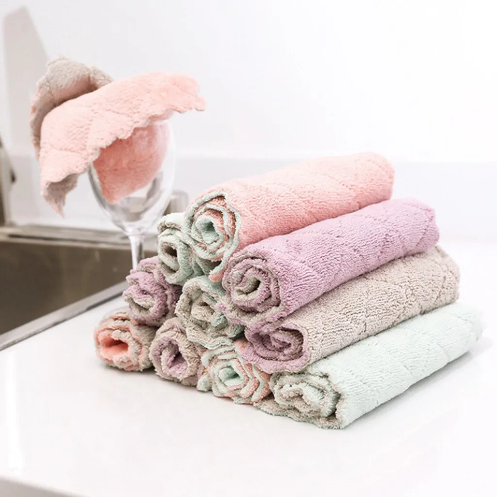 Dishcloth Microfiber Kitchen Towel For Window Rags Glasses Washing Dish Towels Microfiber Towel Superfine Fiber Cleaning Cloths Aliexpress