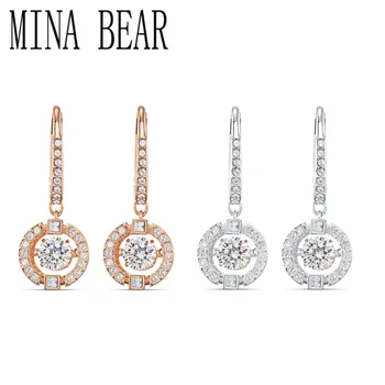 

2020 MULIER SWA Stylish exquisite shiny SPARKLING DANCE pierced earrings for women's anniversary wedding gorgeous jewelry