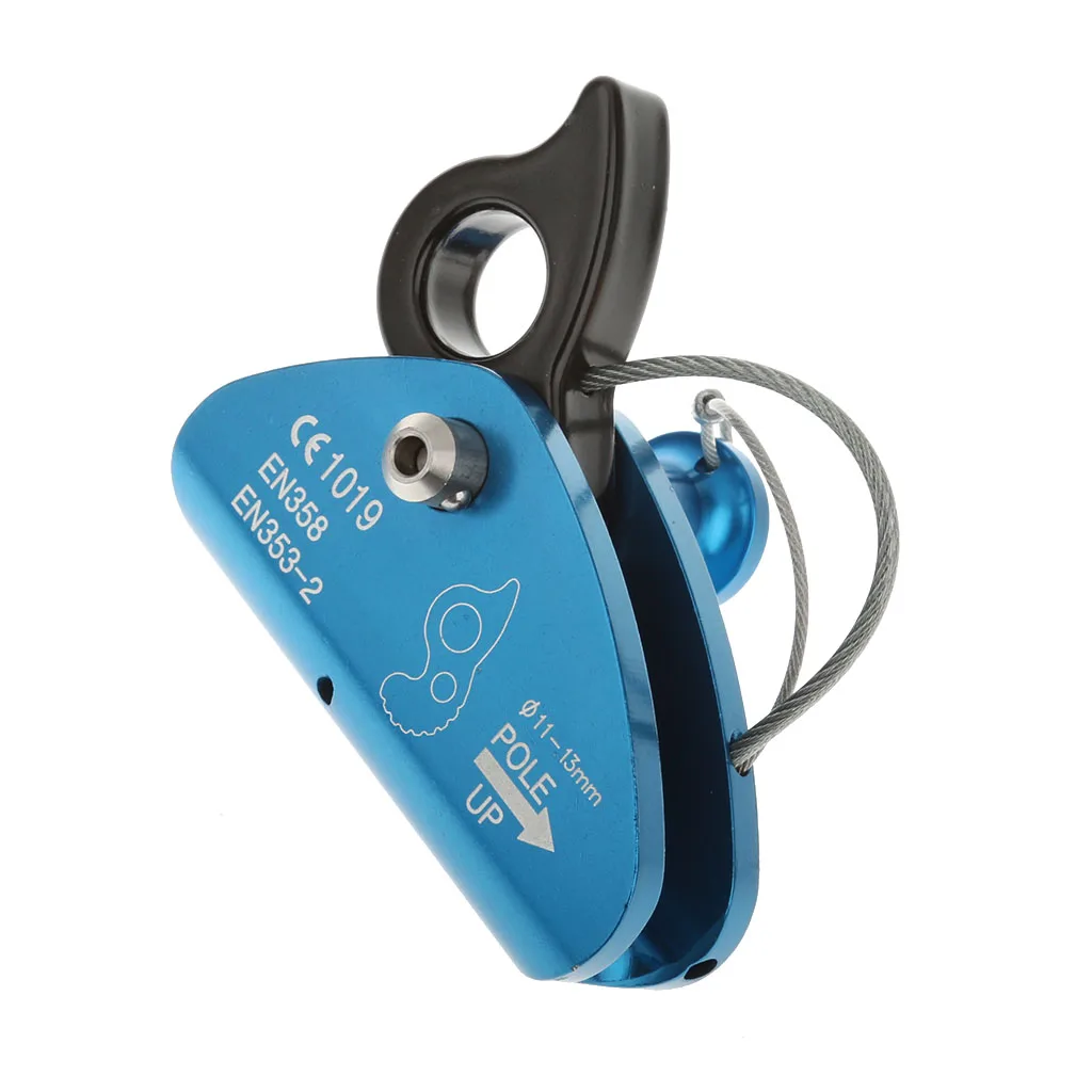 15KN Rock Climbing Ascender Rope Grab Ultralight Fall Protection Belay Device Ropes Riser Adjuster Gear for Outdoor