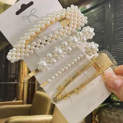 Elegant Simulated Pearl Geometric Hair Clips and Barrettes (Set 27)
