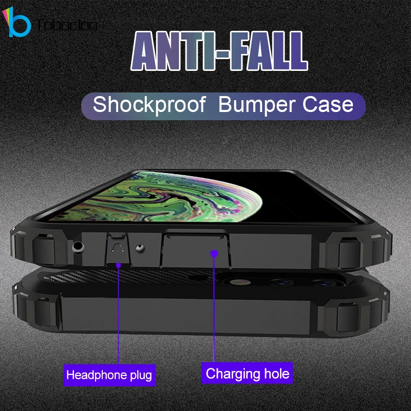 Бронированный противоударный чехол для iPhone 12 Mini 11 Pro Max X XS XR 7 8 6 6s Plus гибридный