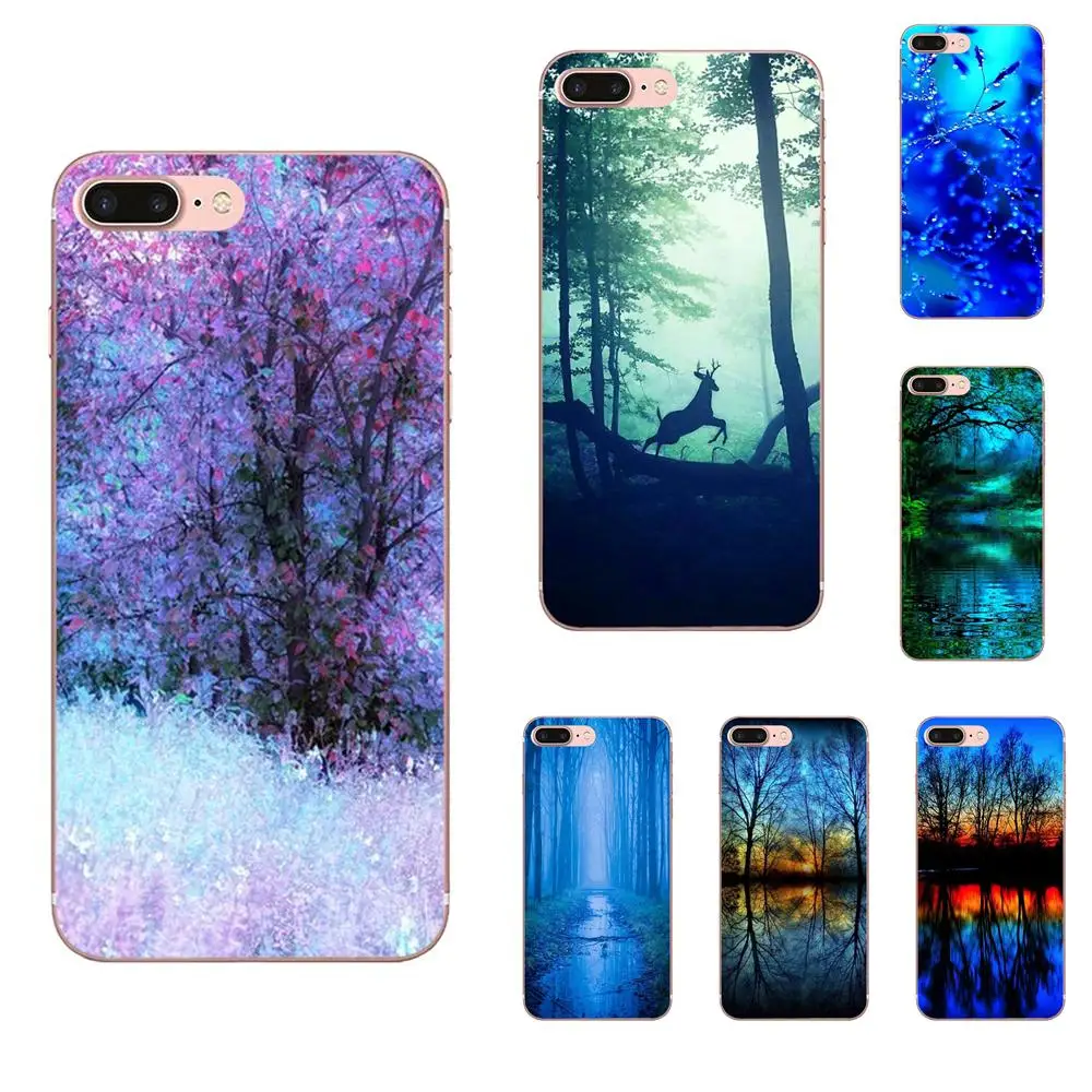 

TPU Cute Skin Beautiful Blue Nature Forest For Xiaomi Mi3 Mi4 Mi4C Mi4i Mi5 Mi 5S 5X 6 6X 8 SE Pro Lite A1 Max Mix 2 Note 3 4