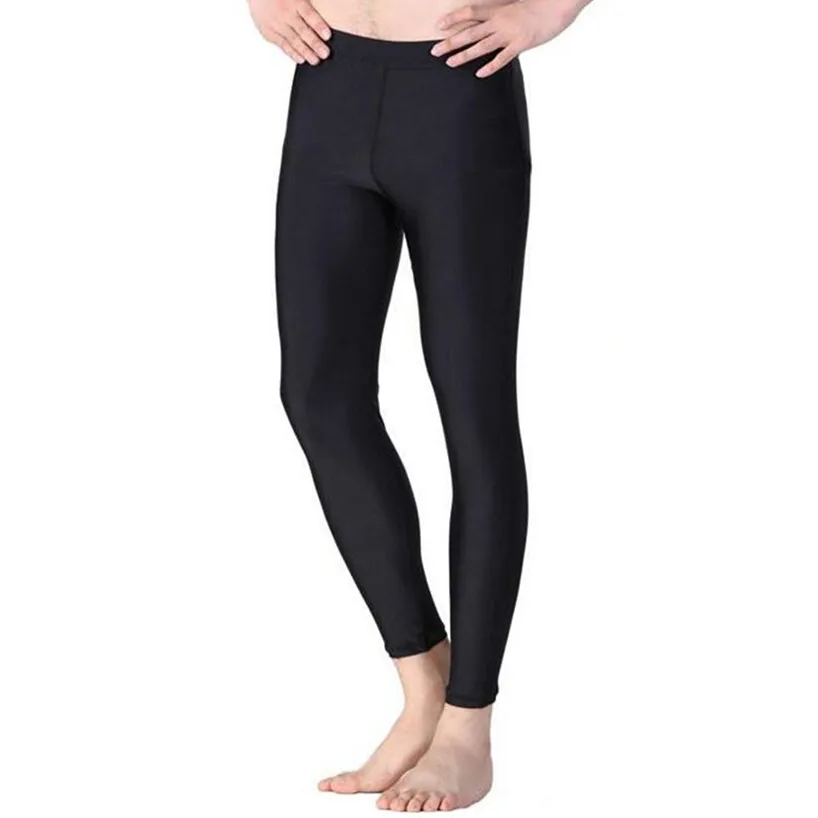 Мужские лосины для бега, неопреновые леггинсы для фитнеса, с низкой талией, для спортзала, трико для фитнеса, тренировочные штаны для похудения, компрессионные штаны для йоги - Цвет: black