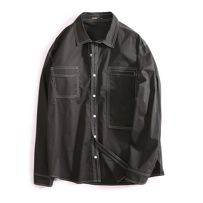 t19722 GXXH плюс размер 5XL 6XL 7XL 97% хлопок Повседневная рубашка мужской с длинными рукавами весенний осенний деловой большой высокого качества Мода - Цвет: t19722