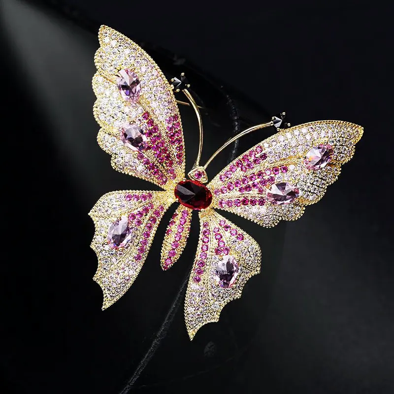 Sinzry novo 2019 shinning borboleta vestido broches